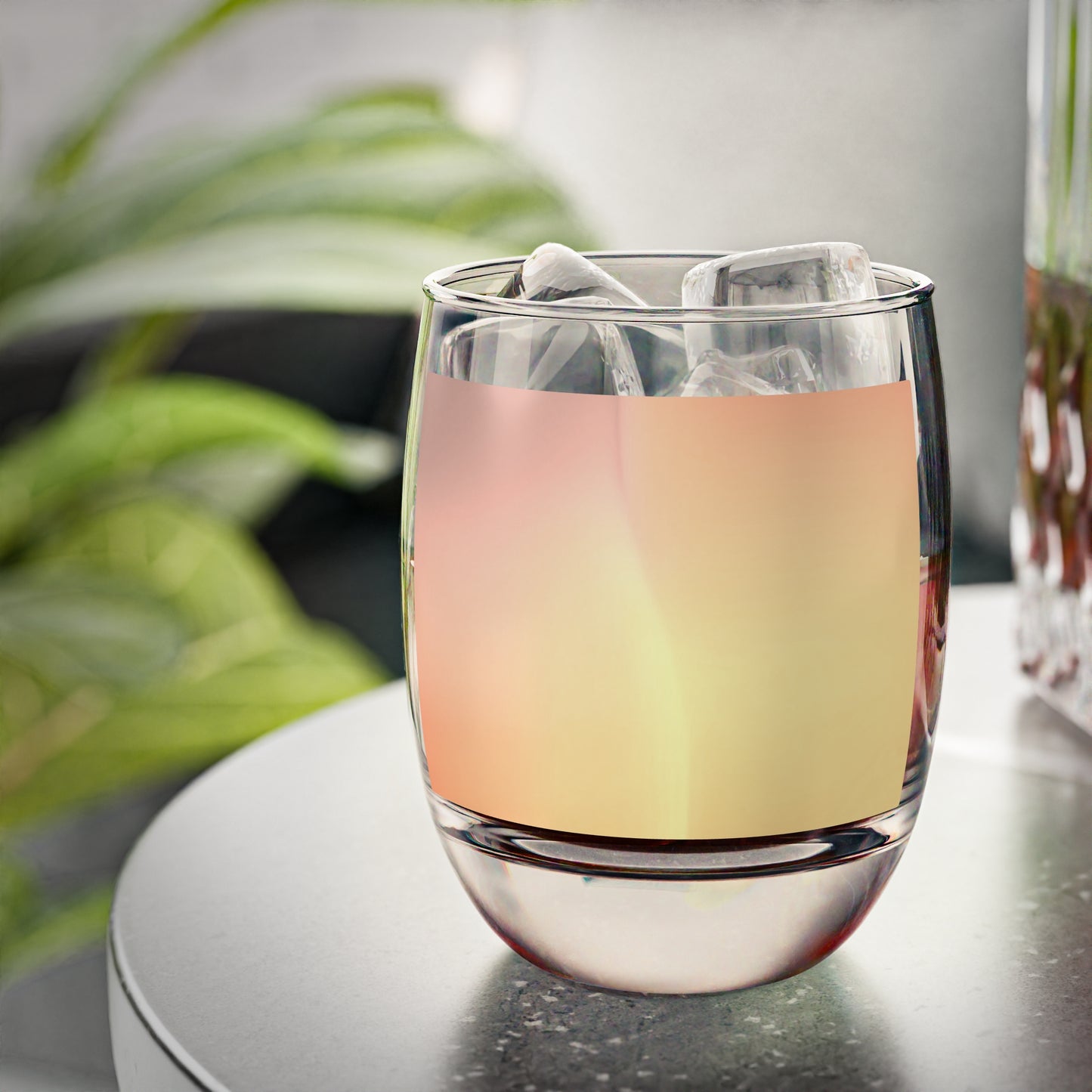 Hot Peach Fade Whiskey Glass, 6 oz