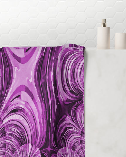 Uzi Spiral Powder Lavender Mink-Cotton Towel (50% polyester, 50% cotton),  30" x 60"
