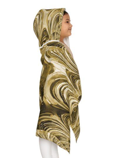 Uzi Spiral Light Brown Youth Hooded Towel, 24" x 48"