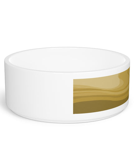 Brown Wavey 16 oz Pet Bowl