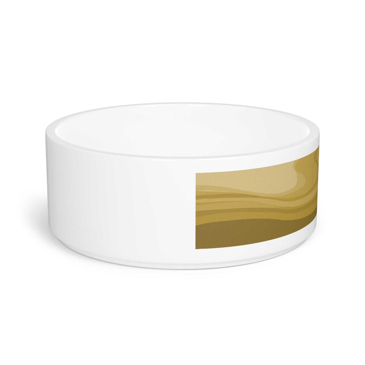 Brown Wavey 16 oz Pet Bowl
