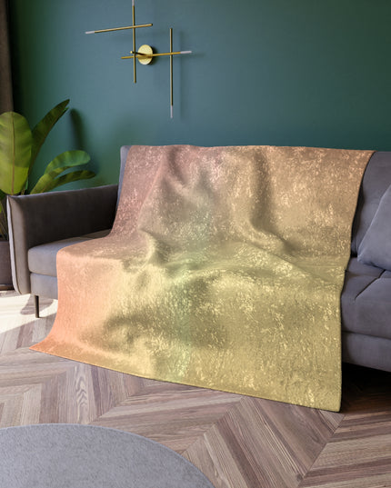 Hot Peach Fade 50" x 60" Crushed Velvet Blanket