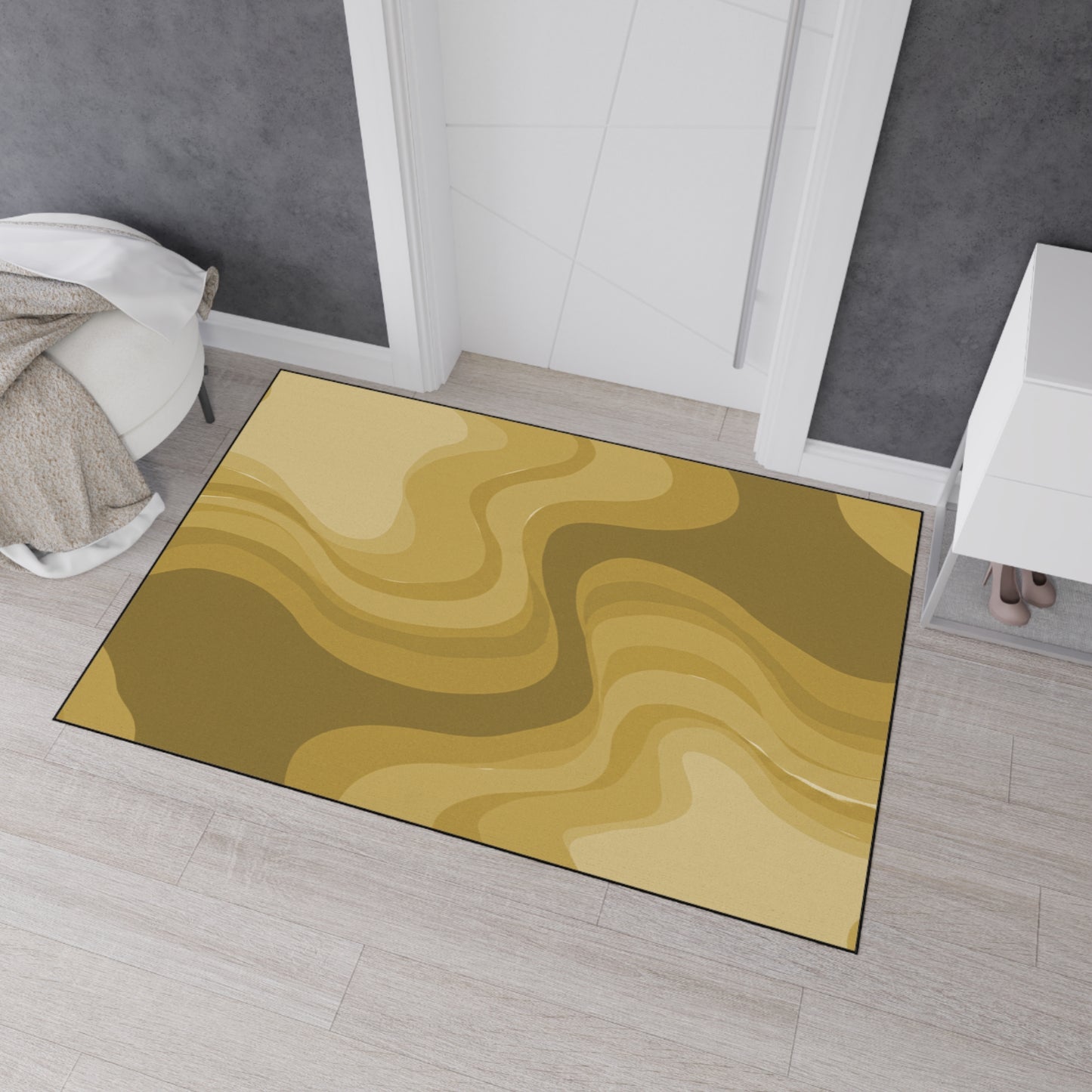 Brown Wavey 48" x 72" Heavy Duty Floor Mat