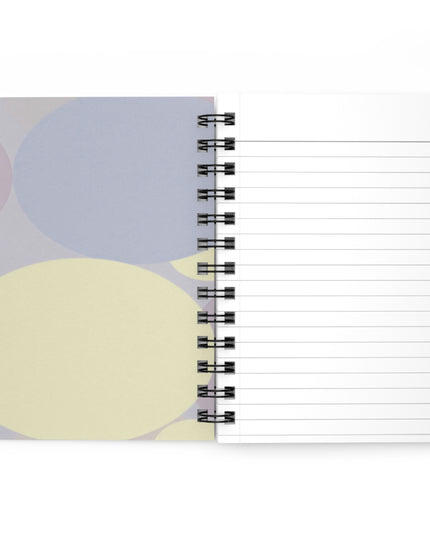 Pastel Soft Blue and Soft White Patches Spiral Bound Journal, 5" x 7" 150 pages