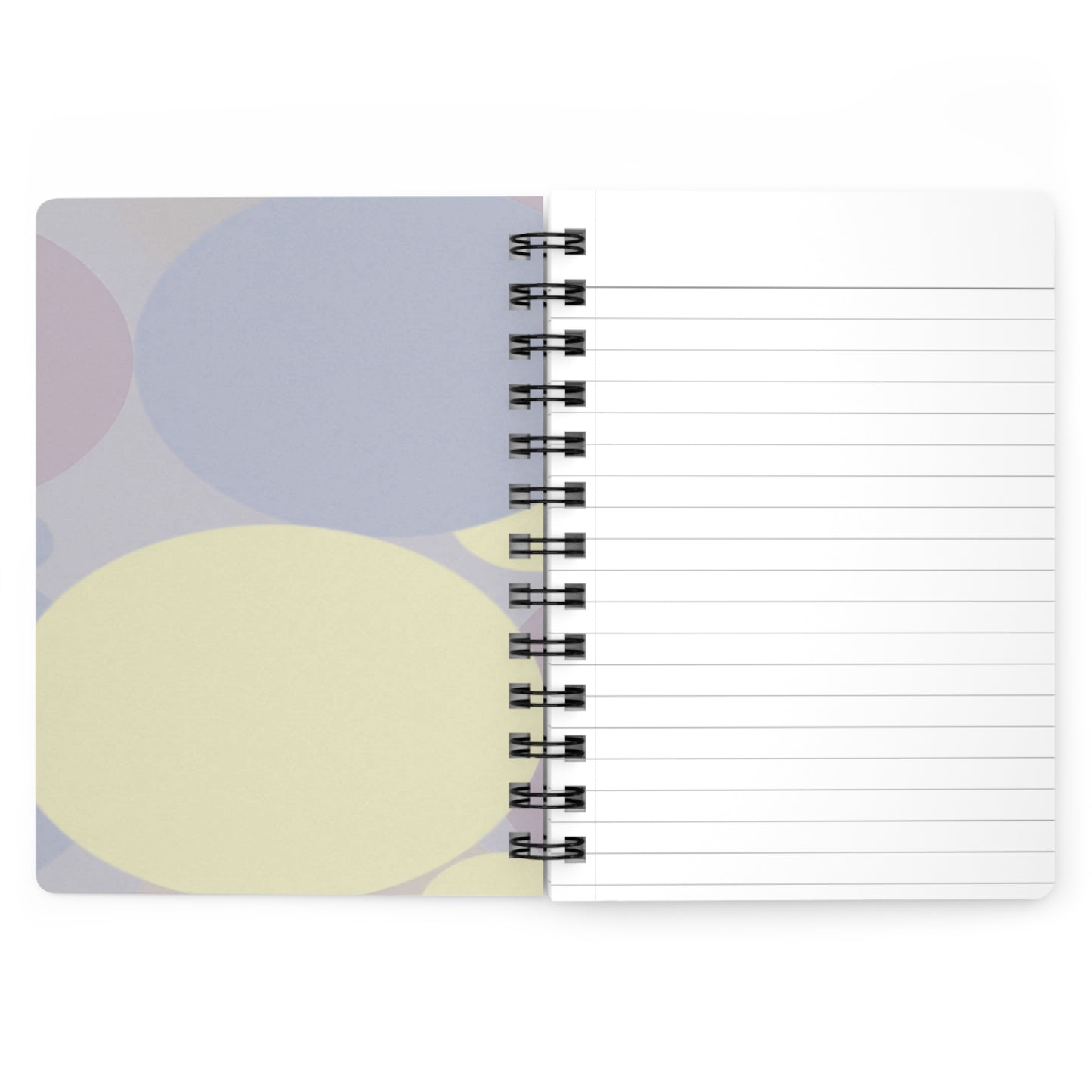 Pastel Soft Blue and Soft White Patches Spiral Bound Journal, 5" x 7" 150 pages