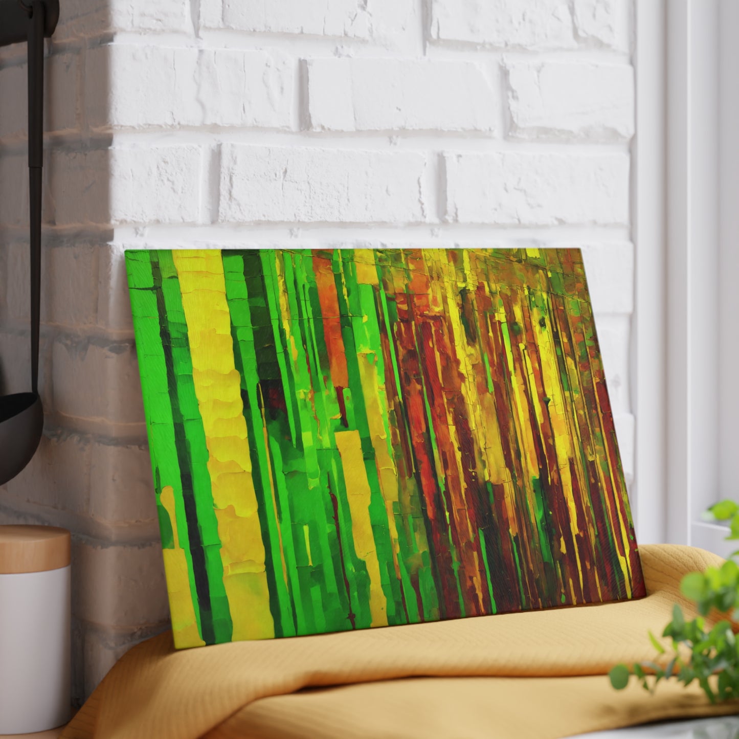 Striped Beta 8" x 11" Glass Cutting Board
