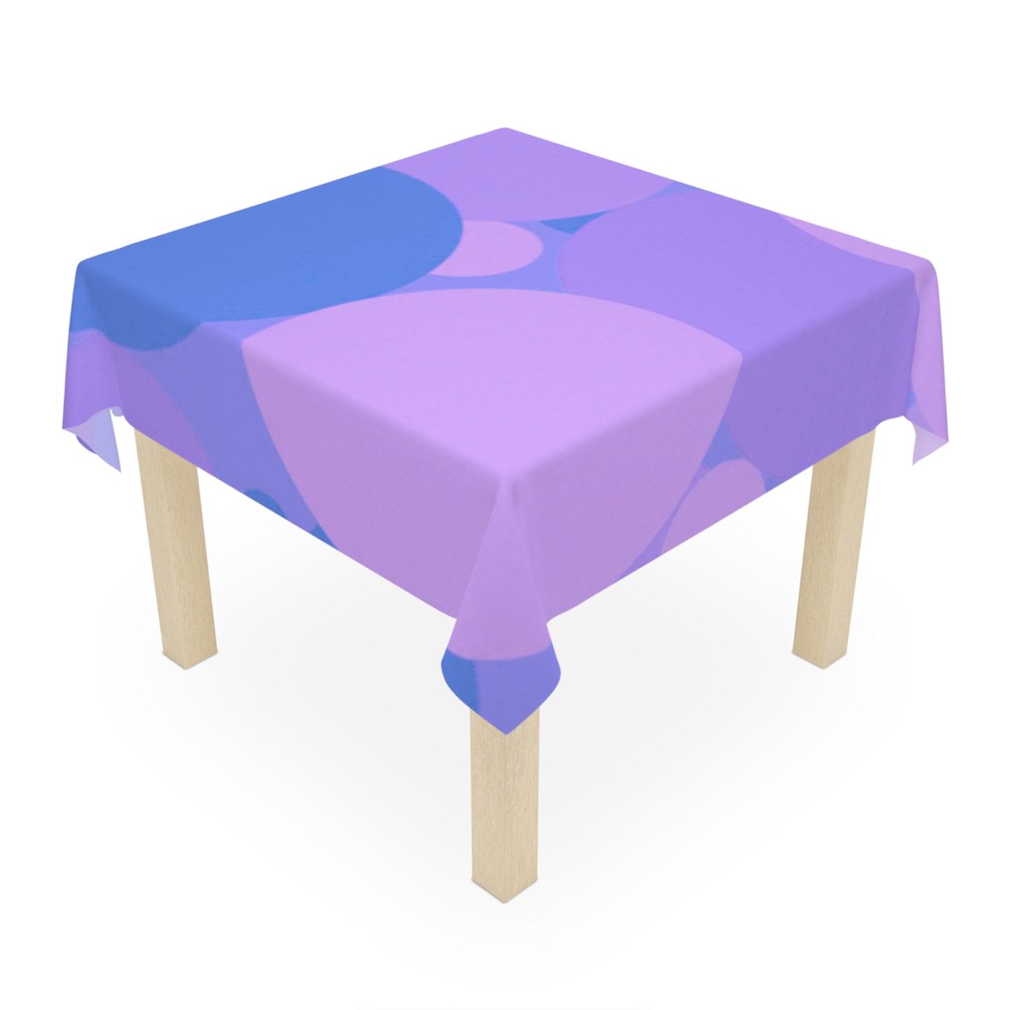 Pastel Purple Family Patches Tablecloth, 55" x 55"