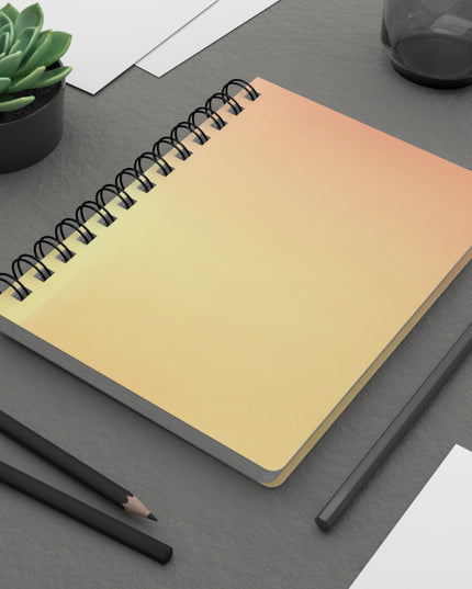 Hot Peach Fade Spiral Bound Journal, 5" x 7" 150 pages