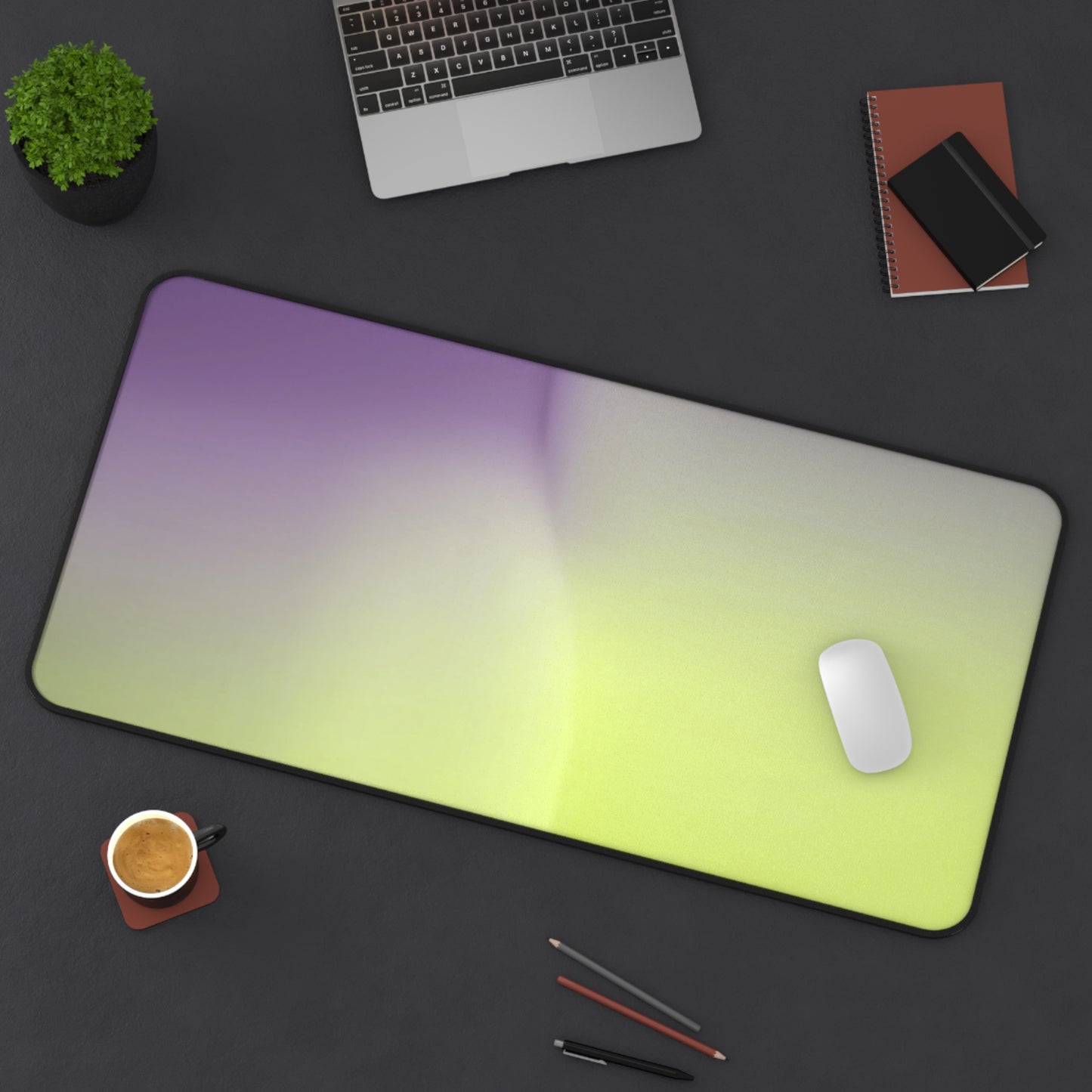 Purple Golden Fade 16" x 32" Desk Mat