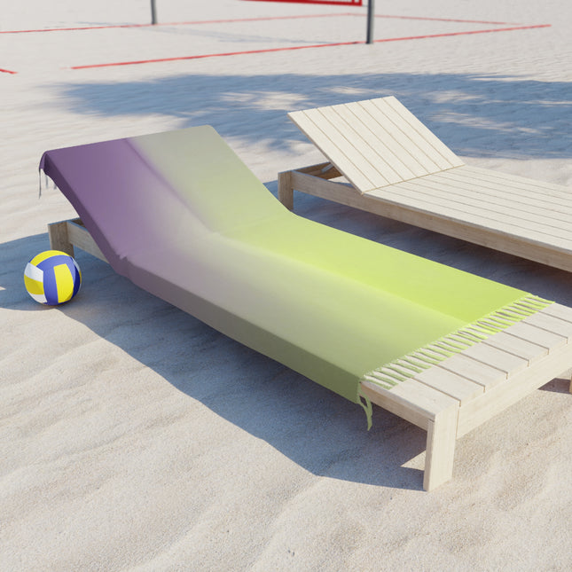 Purple Golden Fade 38" × 81" Boho Beach Cloth