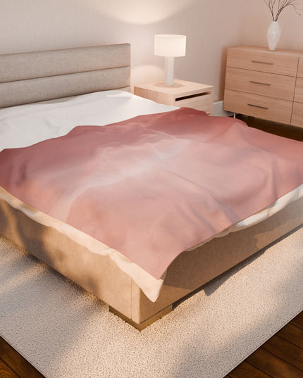 Rose Red Fade Velveteen Plush Blanket, 60" x 80"