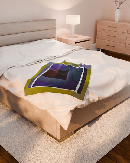 Zeta Shadow Velveteen Plush Blanket, 30" x 40"