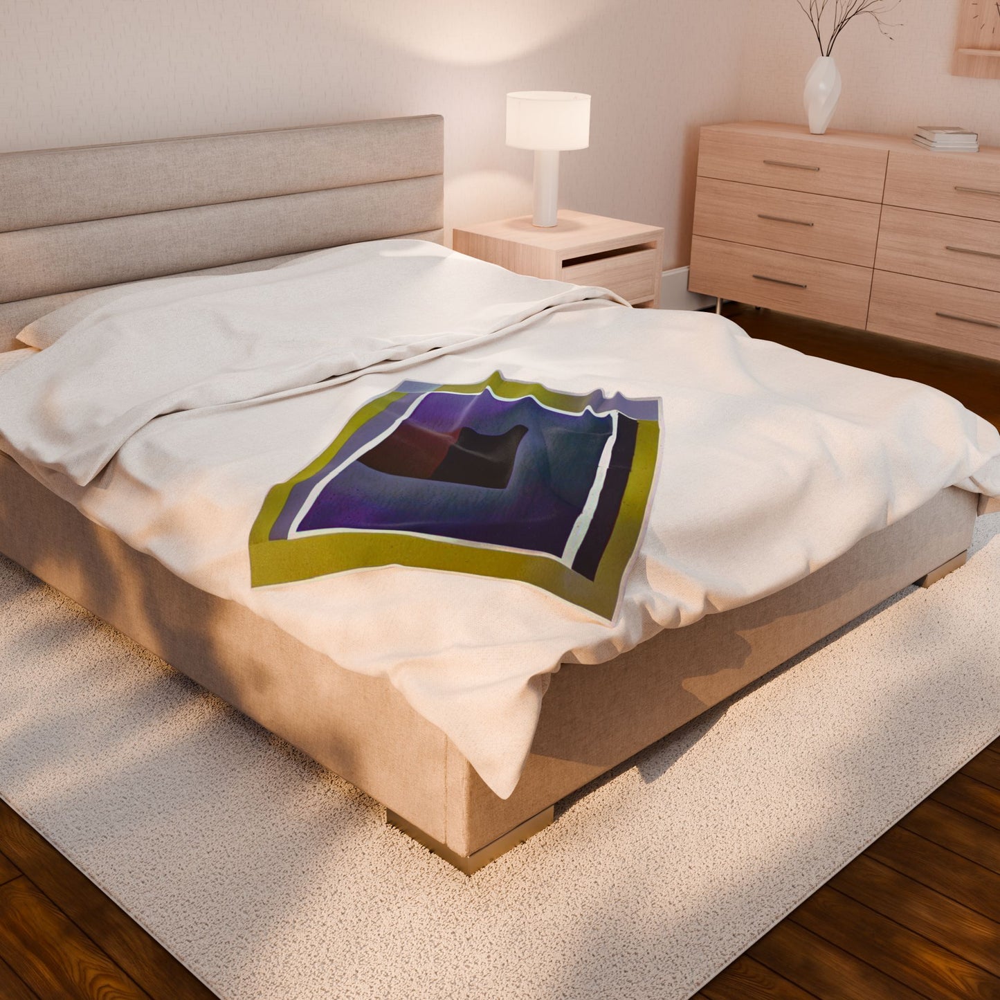 Zeta Shadow Velveteen Plush Blanket, 30" x 40"
