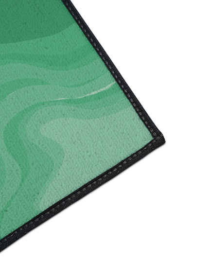 Mint Green Wavey 18" x 27" Heavy Duty Floor Mat