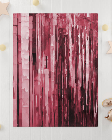 Striped Ruby Soft Fleece Baby Blanket, 30" x 40"