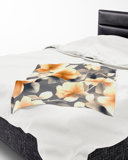 Soft Blossom Floral Bunch Velveteen Plush Blanket, 30" x 40"