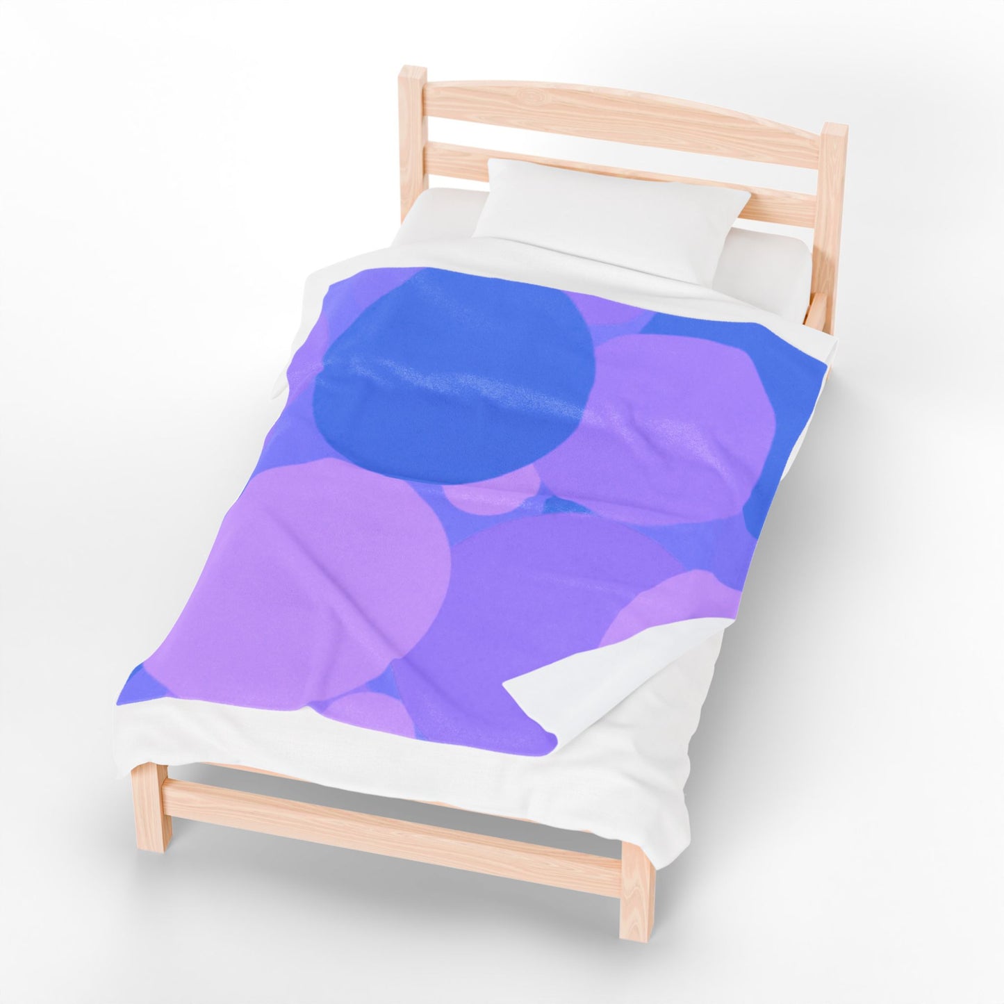 Pastel Purple Family Patches Velveteen Plush Blanket, 50" x 60"