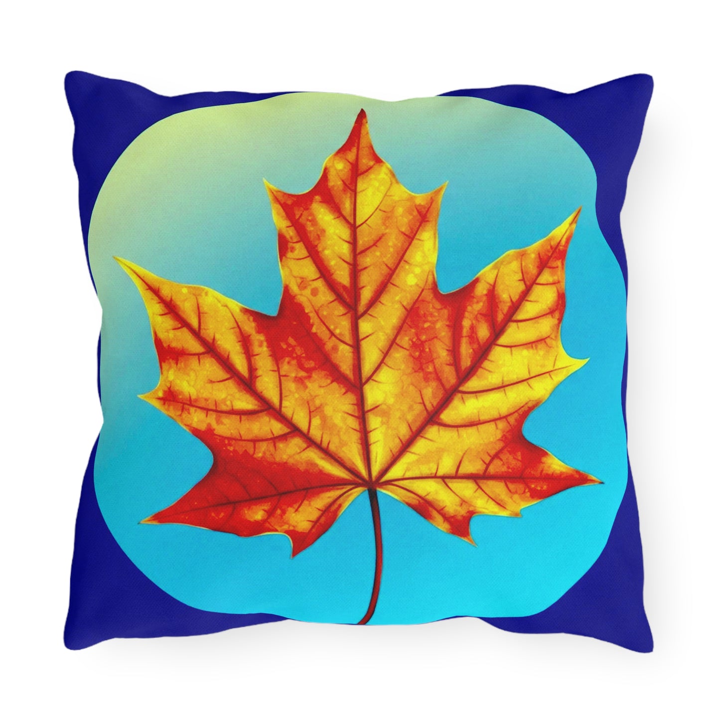 Alpha Maple Leaf 16" x 16" Outdoor Pillow
