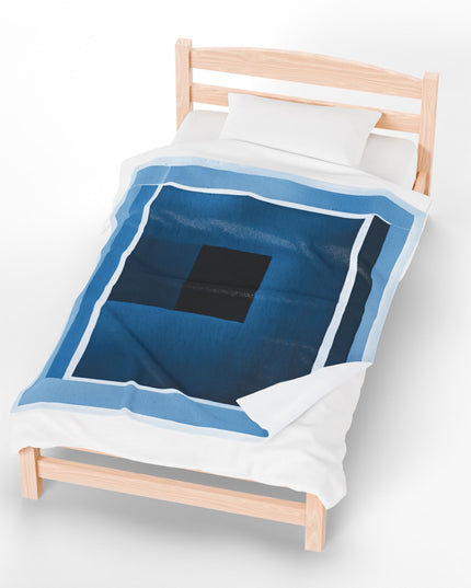 Blue Shadow Velveteen Plush Blanket, 50" x 60"