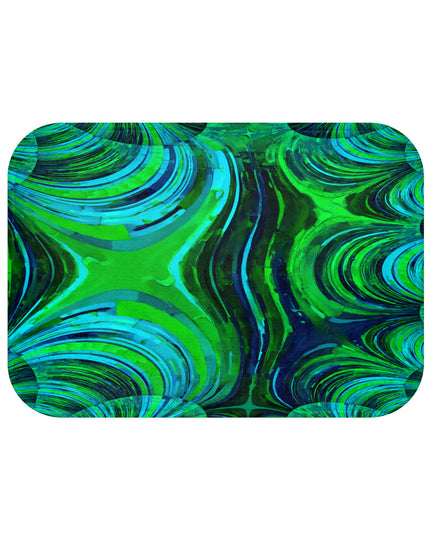 Uzi Spiral Blue Green 24" x 17" Bath Mat
