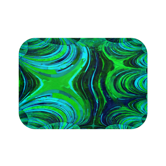 Uzi Spiral Blue Green 24" x 17" Bath Mat