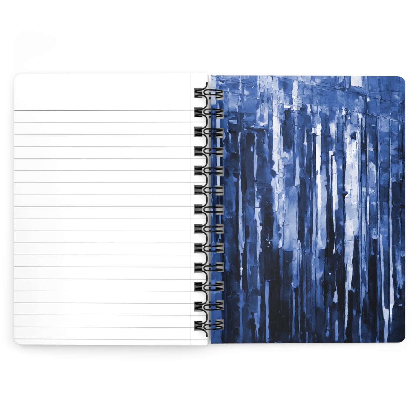 Striped Deep Blue Spiral Bound Journal, 5" x 7" 150 pages