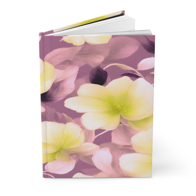 Lemon Blossom Floral Bunch Hardcover Journal Matte with 150 lined pages, 5.75" x 8"