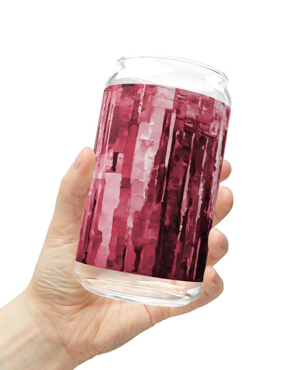 Striped Ruby Sipper Glass, 16oz