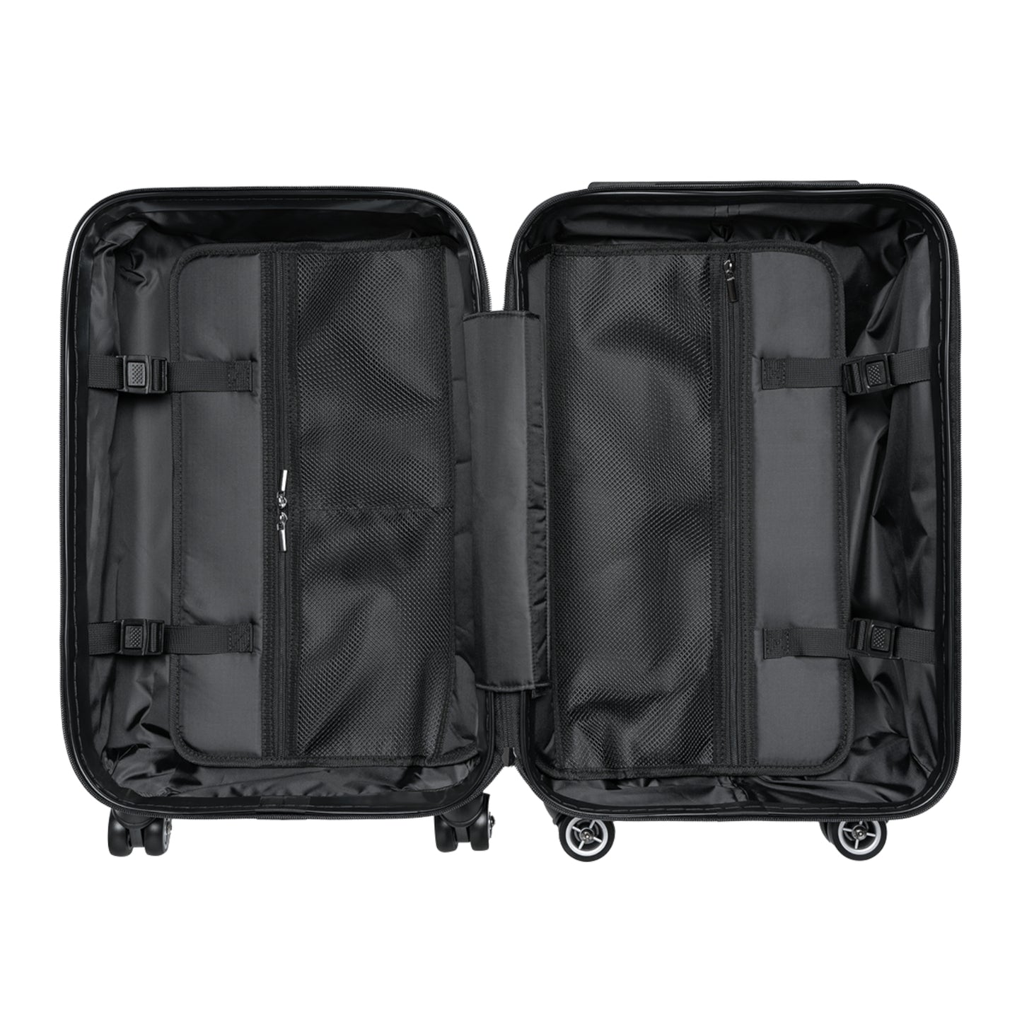 Zeta Shadow Small Suitcase with built in lock, 4 double-wheels, telescopic handle, and ABS back hard-shell