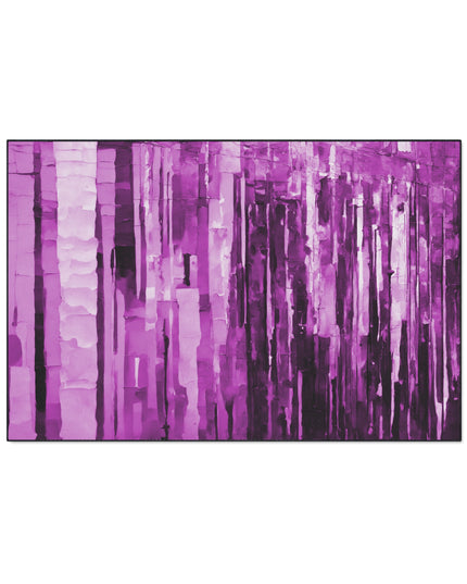 Striped Powder Lavender 48" x 72" Heavy Duty Floor Mat
