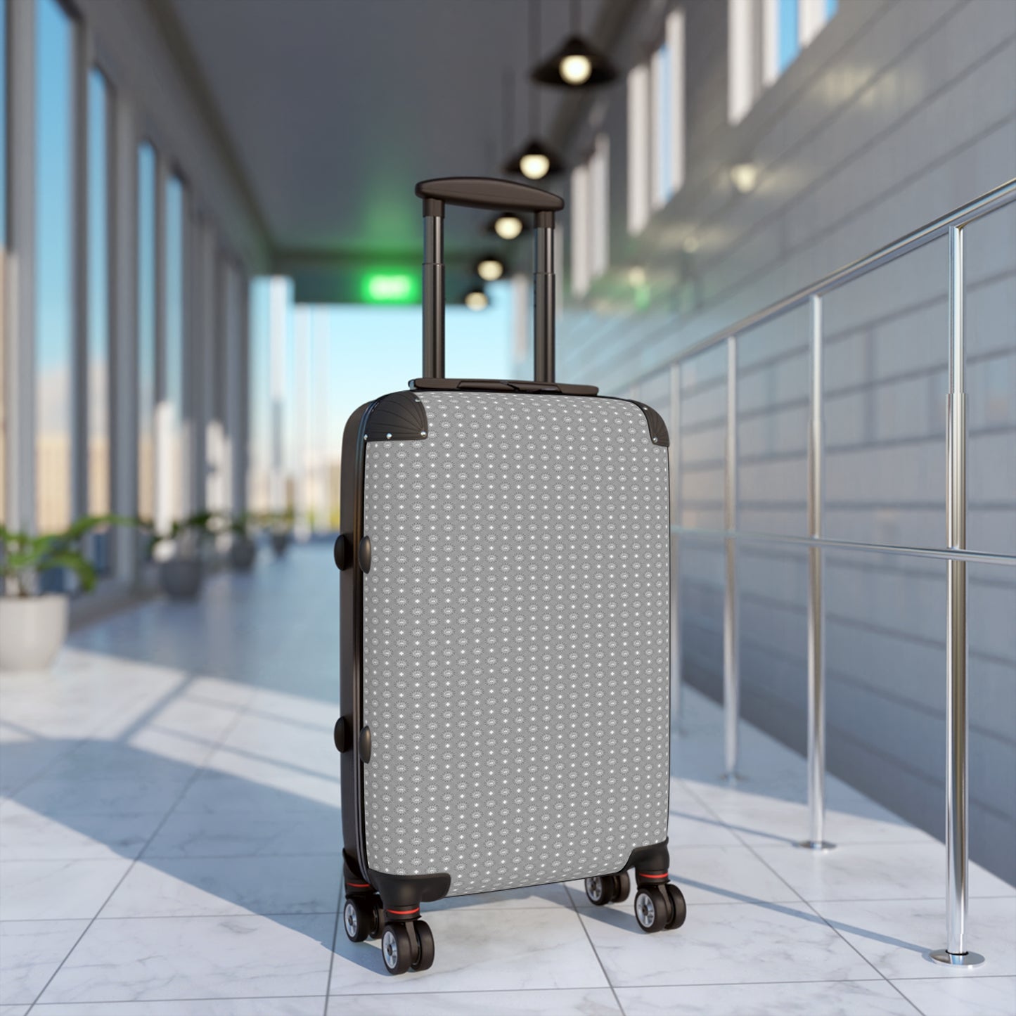 Desaturated Star-crossed Bodies Small Suitcase with built in lock, 4 double-wheels, telescopic handle, and ABS back hard-shell