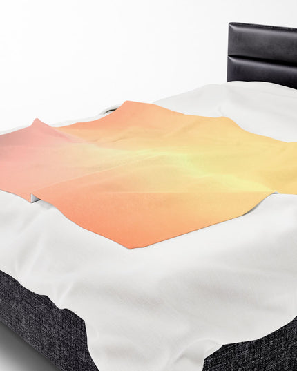 Hot Peach Fade Velveteen Plush Blanket, 50" x 60"