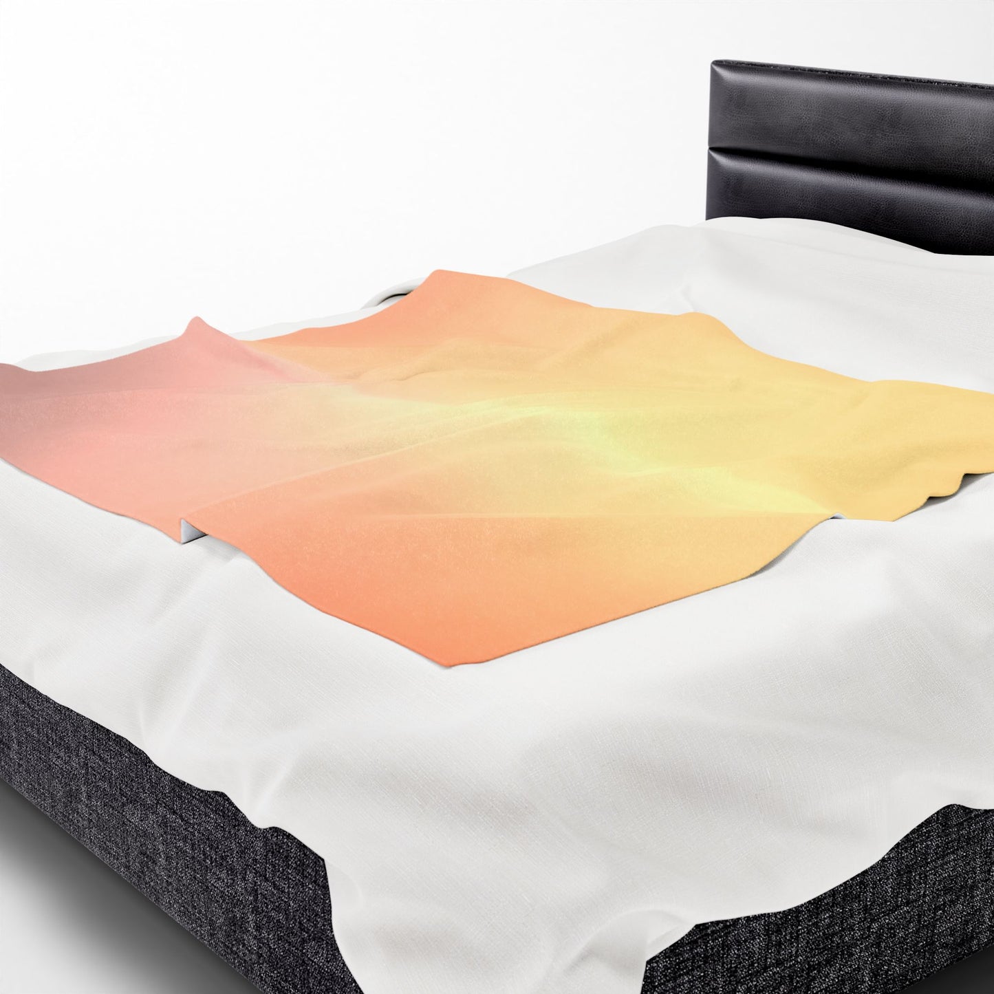Hot Peach Fade Velveteen Plush Blanket, 50" x 60"