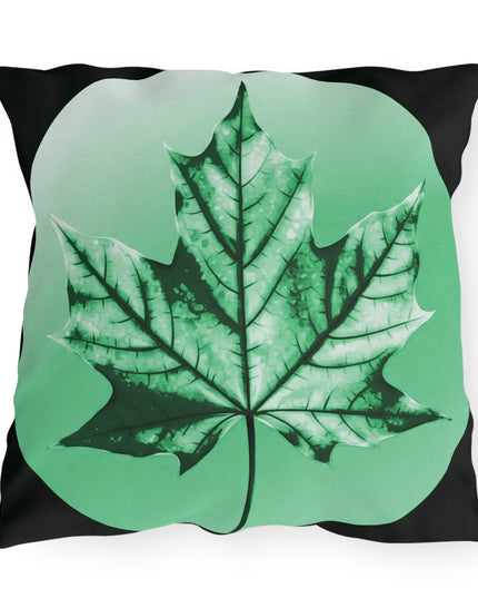 Tif Green Maple Leaf 20" x 20" Outdoor Pillow
