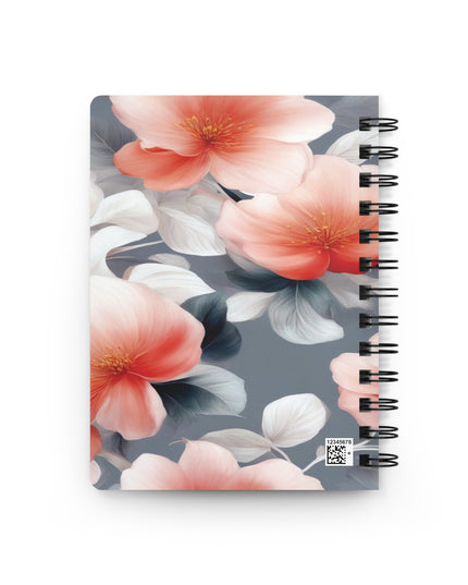 Red Blossom Floral Bunch Bound Journal, 5" x 7" 150 pages