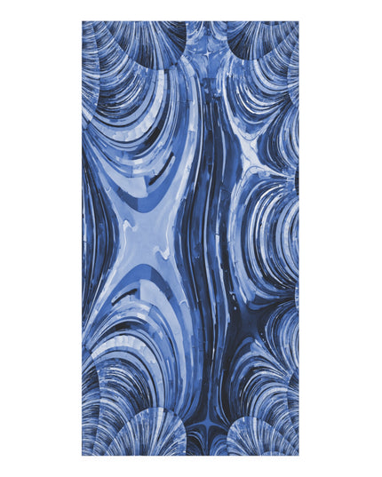 Uzi Spiral Deep Blue Mink-Cotton Towel (50% polyester, 50% cotton),  30" x 60"