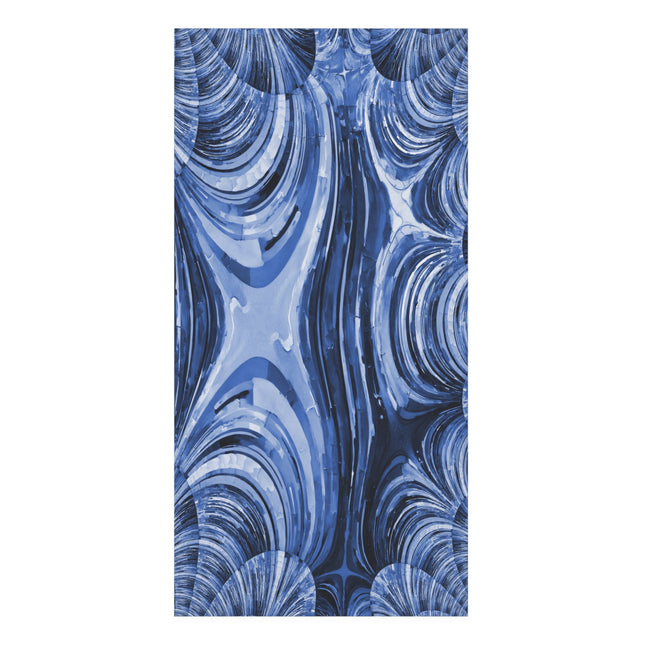 Uzi Spiral Deep Blue Mink-Cotton Towel (50% polyester, 50% cotton),  30" x 60"