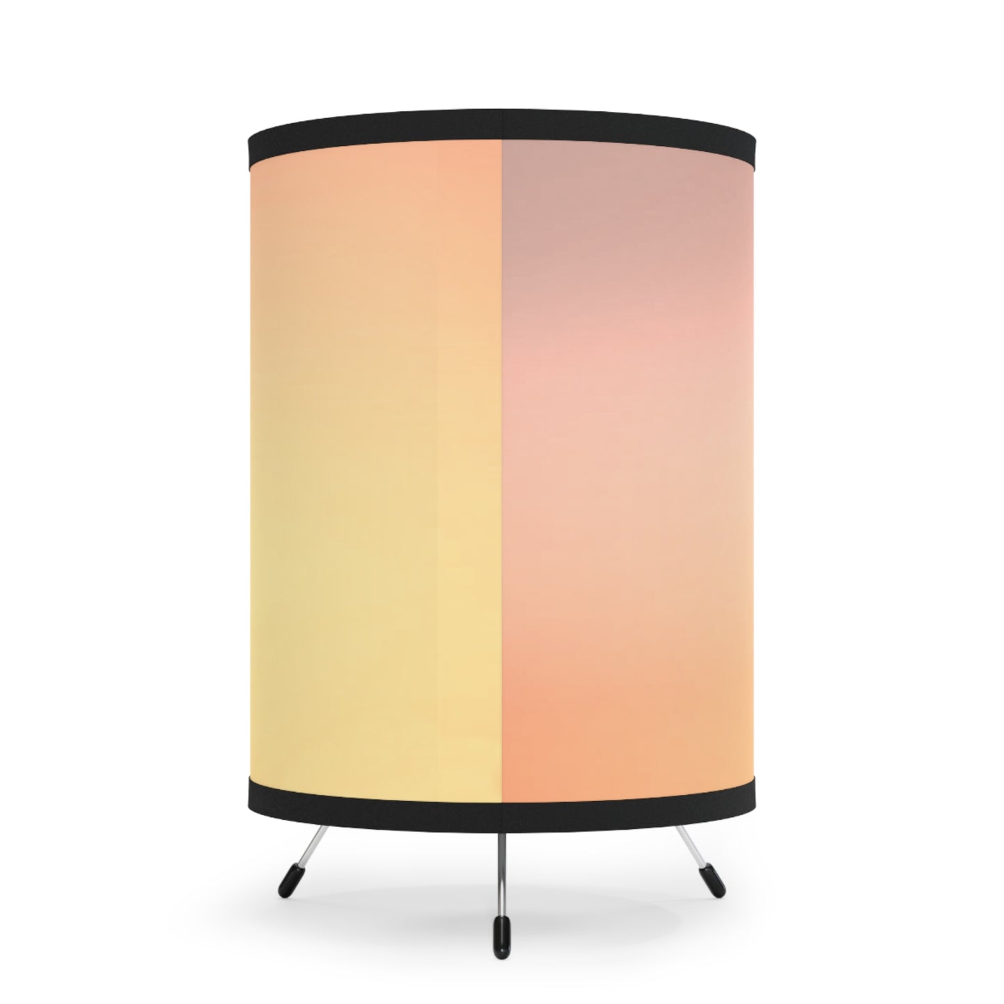 Hot Peach Fade Tripod Lamp with High-Res Printed Shade, US\CA plug
