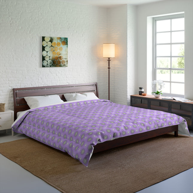 Lavender Star-crossed Bodies Comforter, 104" × 88"
