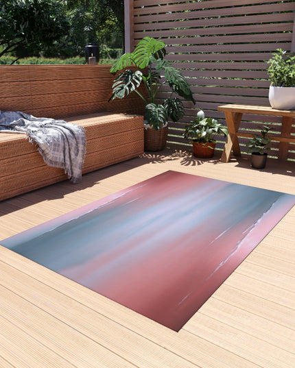 Gray Sea Pink Fog 48" x 72" Outdoor Rug
