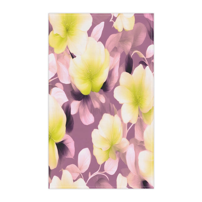 Lemon Blossom Floral Bunch Tea Towels (cotton, poly), 18" x "30