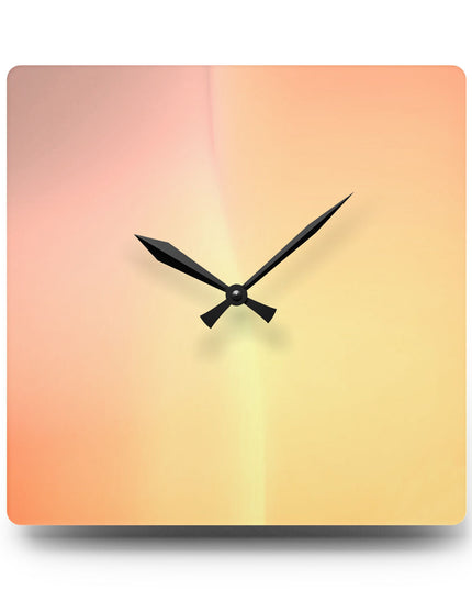Hot Peach Fade Acrylic Wall Clock, Round or Square, 10.75" x 10.75"