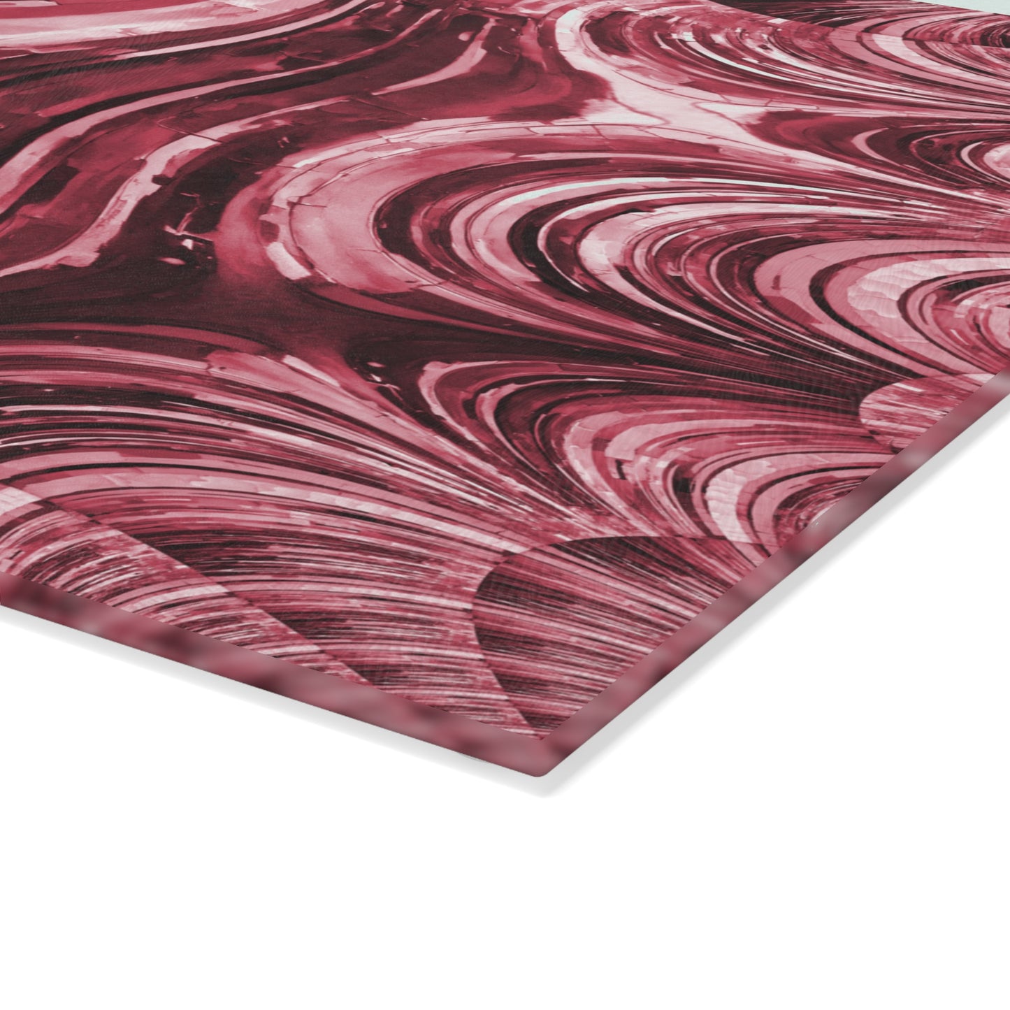 Uzi Spiral Ruby 8" x 11" Glass Cutting Board
