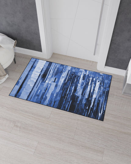 Striped Deep Blue 24" x 36" Heavy Duty Floor Mat