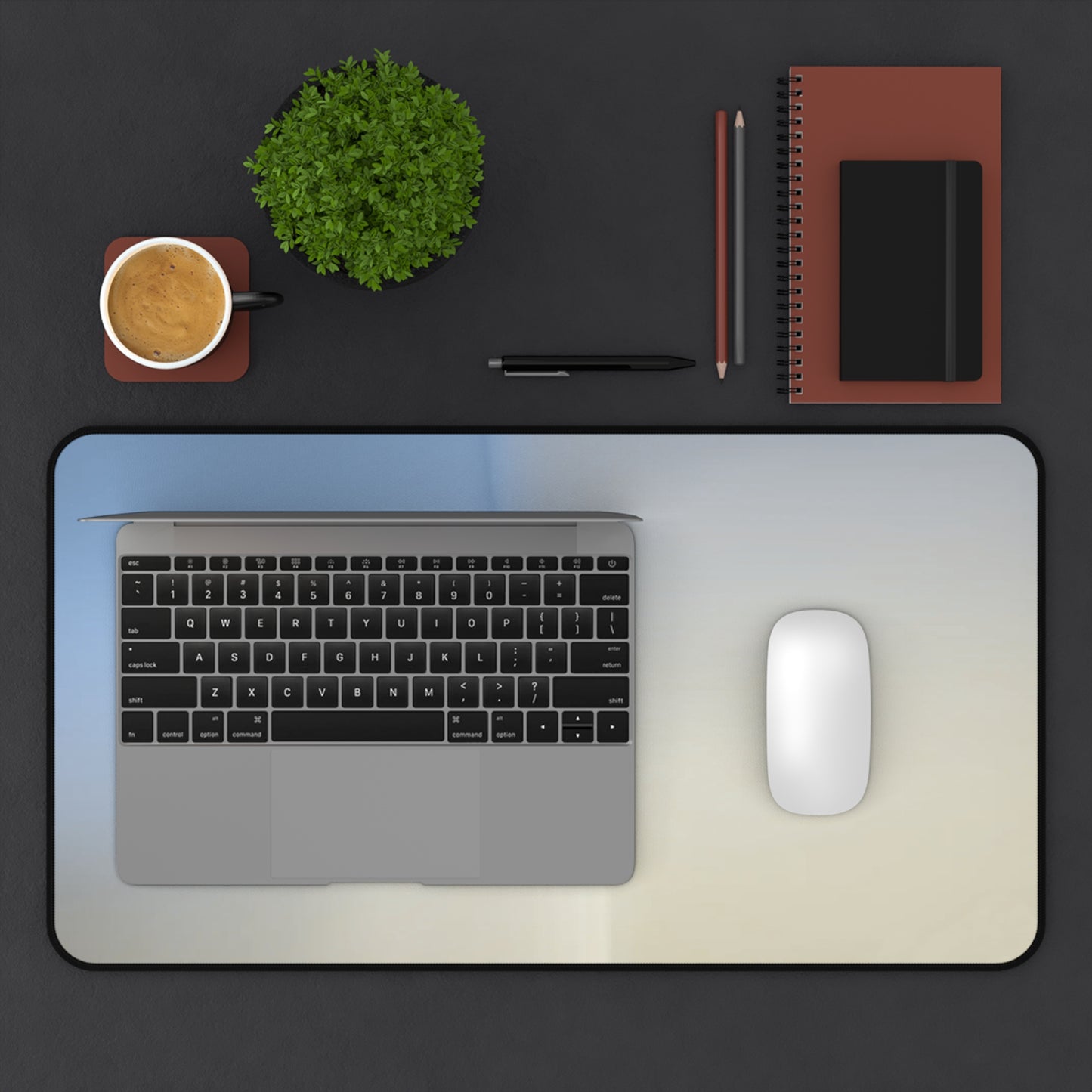 Cobalt Fade 12" x 22" Desk Mat