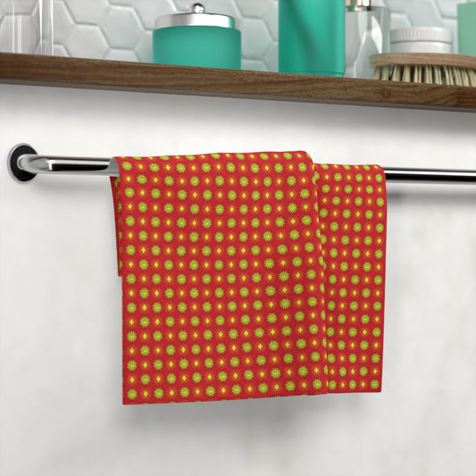 Late Evening Star-crossed Bodies Face Towel, 13" x 13"