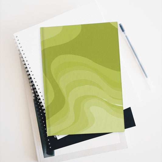 Lemon Wavey 5" x 7" Journal - 128 Ruled Line pages
