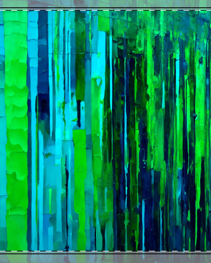 Striped Blue Green 10" x 10" Cotton Twill Napkin