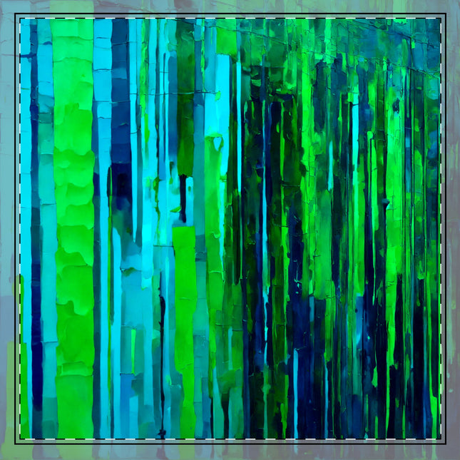 Striped Blue Green 10" x 10" Cotton Twill Napkin