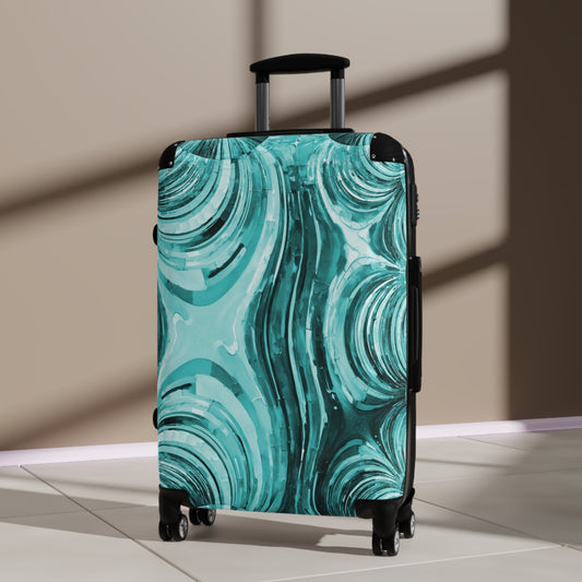 Uzi Spiral Tif Medium Suitcase with built in lock, 4 double-wheels, telescopic handle, and ABS back hard-shell
